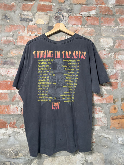 91" Slayer Touring In The Abyss Thrashed T-Shirt Sz XL