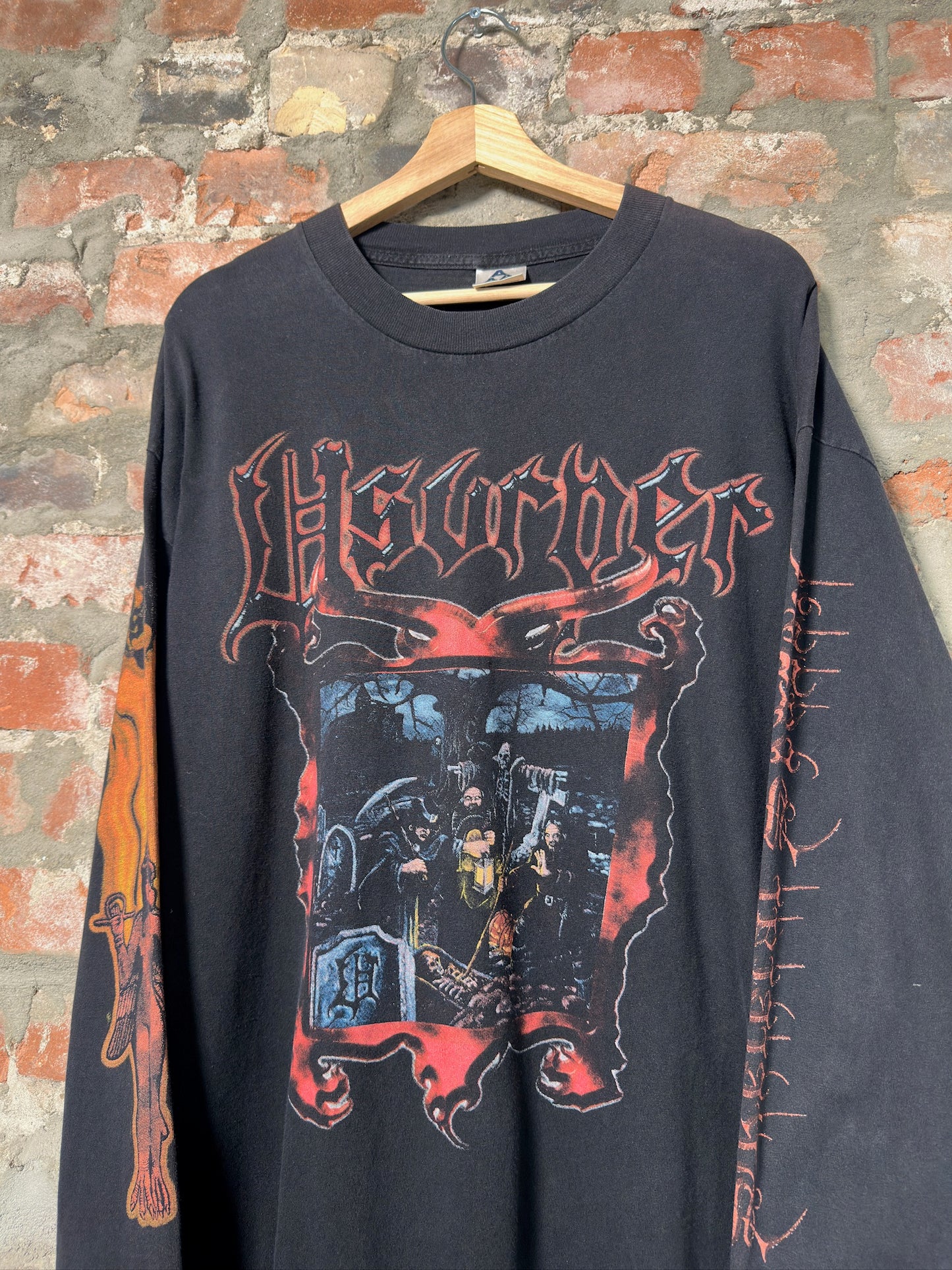 90s Usuper Skeletal Season Long Sleeve Shirt Sz XL