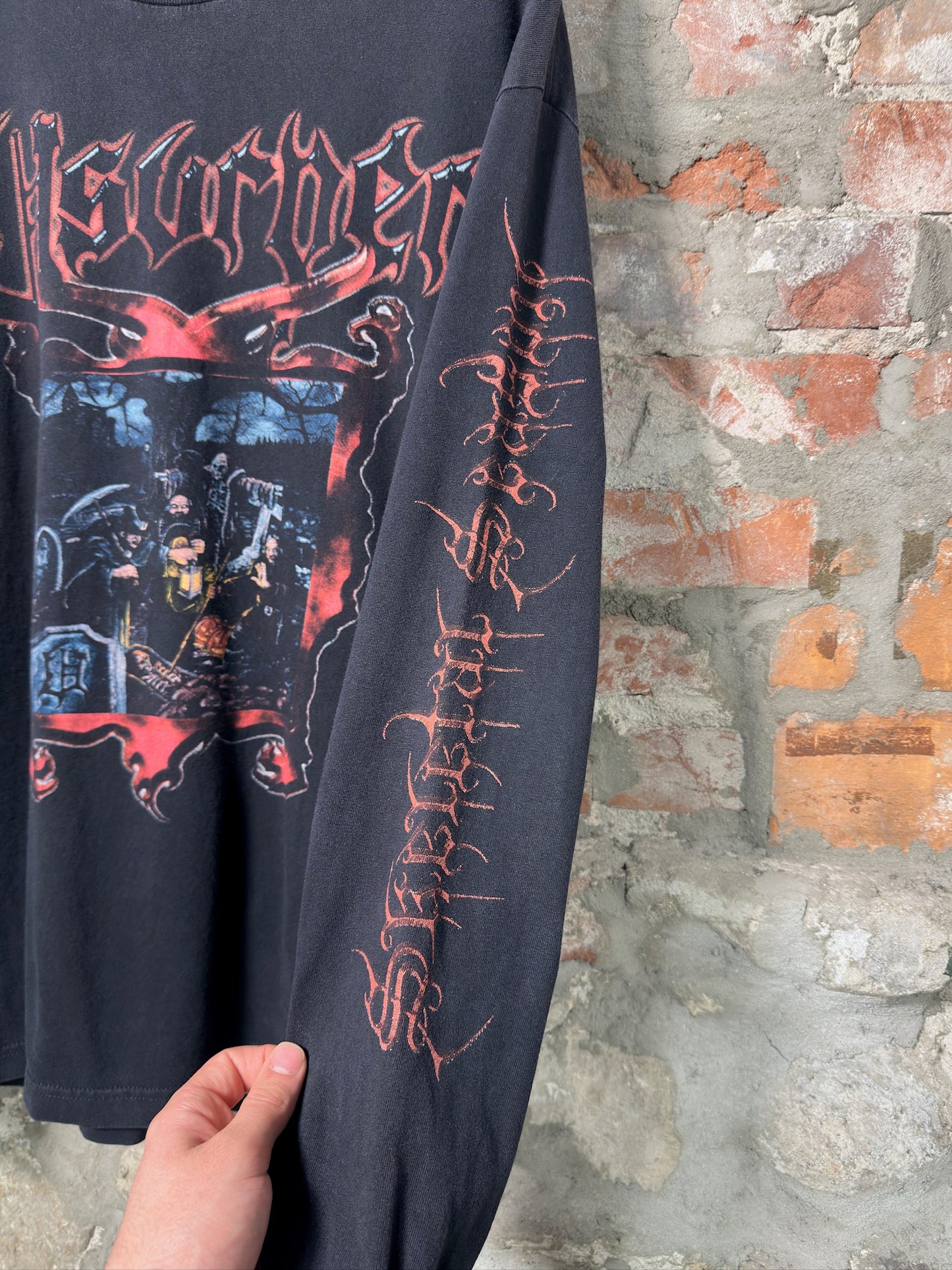 90s Usuper Skeletal Season Long Sleeve Shirt Sz XL