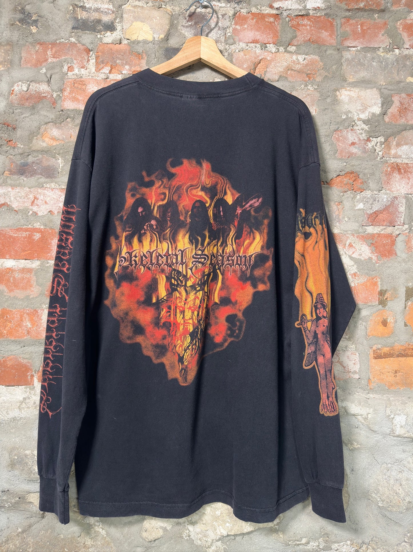 90s Usuper Skeletal Season Long Sleeve Shirt Sz XL