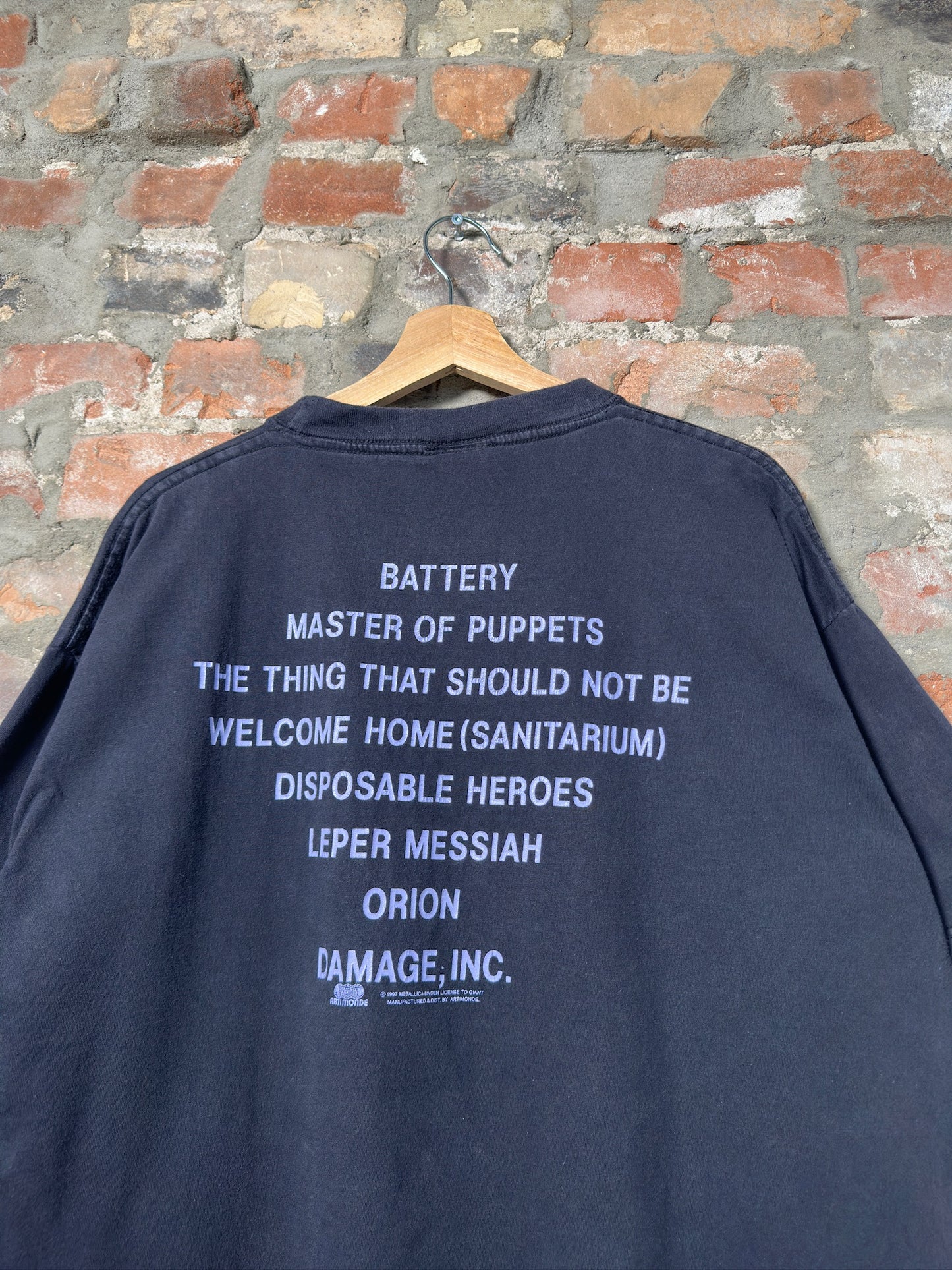 97" Metallica Master Of Puppets T-Shirt Sz XL