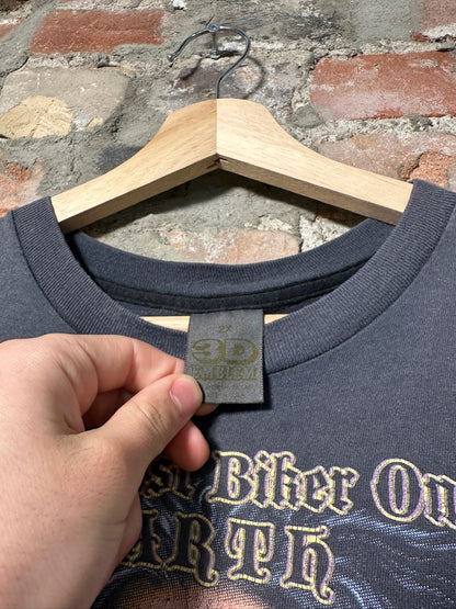 90s Harley Davidson 3D Emblem Wizard Chopper Sz XXL