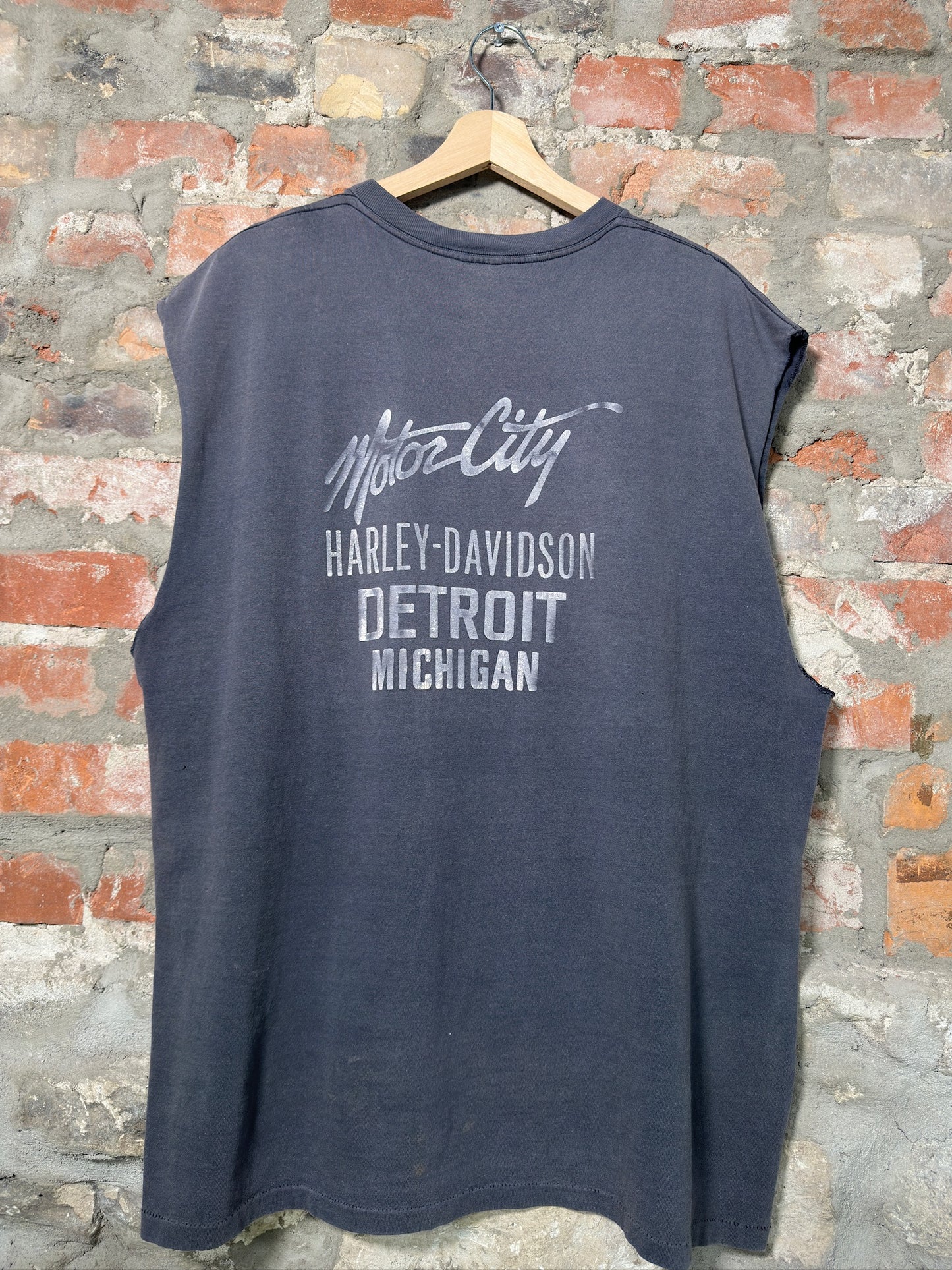 90s Harley Davidson 3D Emblem Wizard Chopper Sz XXL