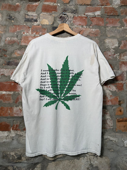 00s Cat In The Hat Weed T-Shirt Sz L