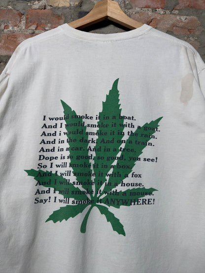 00s Cat In The Hat Weed T-Shirt Sz L