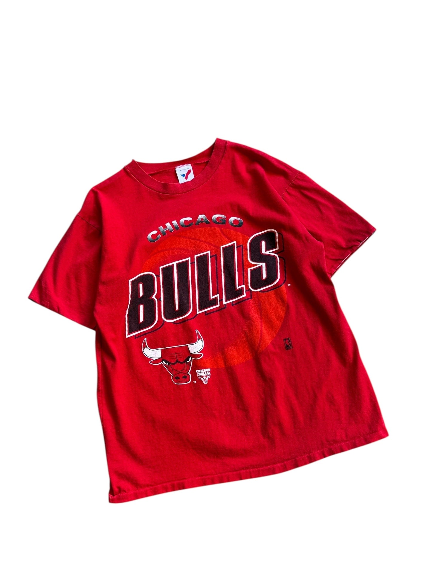 90s Chicago Bulls Tee Red Sz M