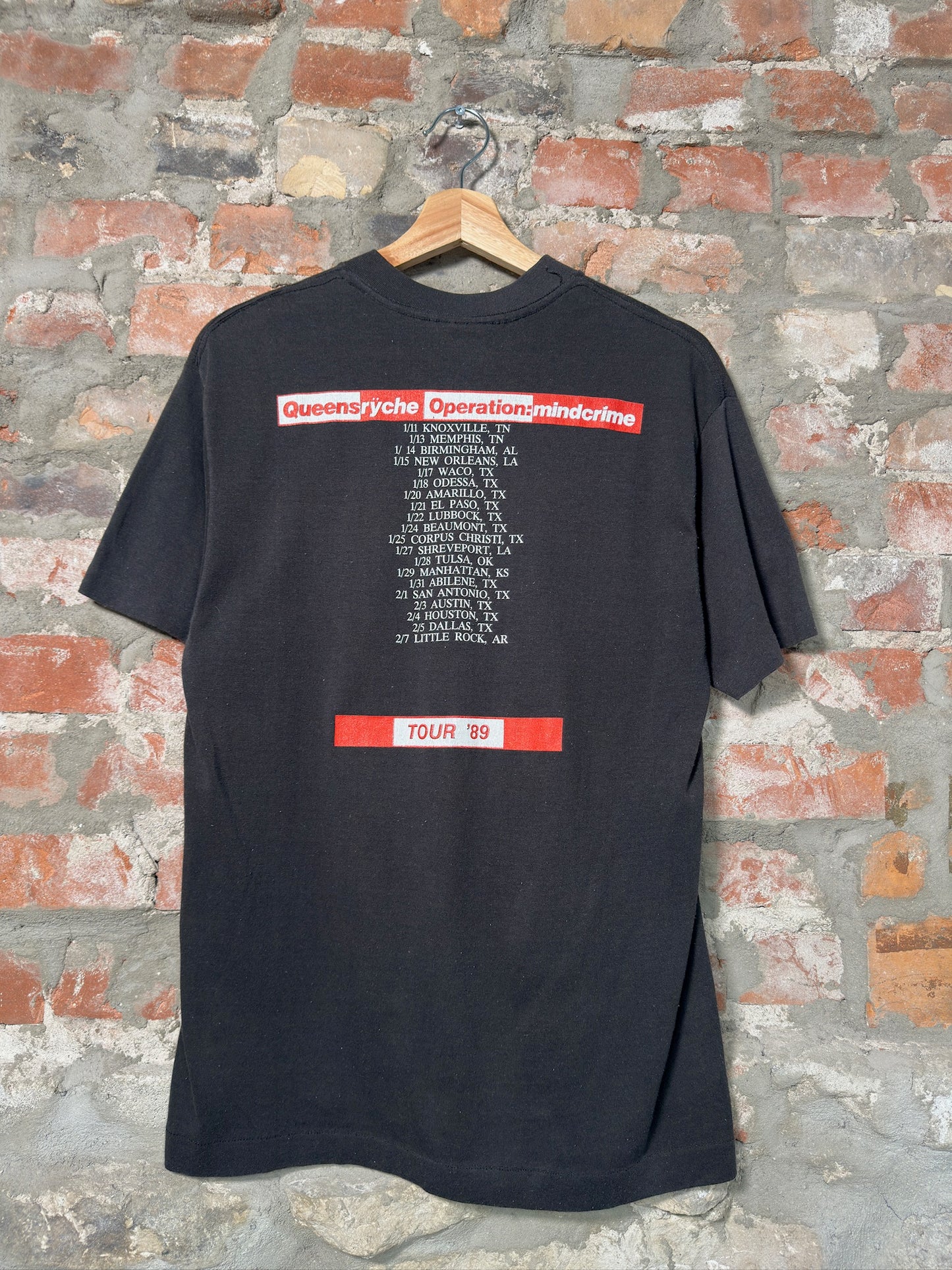 89" Queensryche Operation Mindcrime T-Shirt Sz L