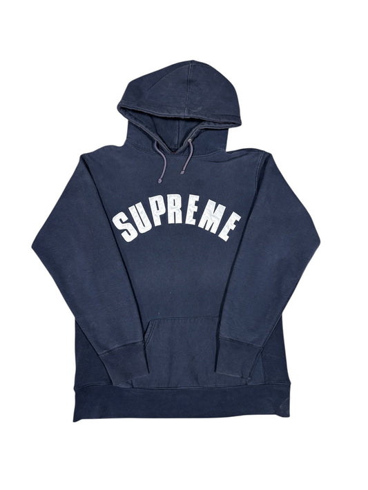 00s Supreme Arc Logo Hoodie Navy Sz L