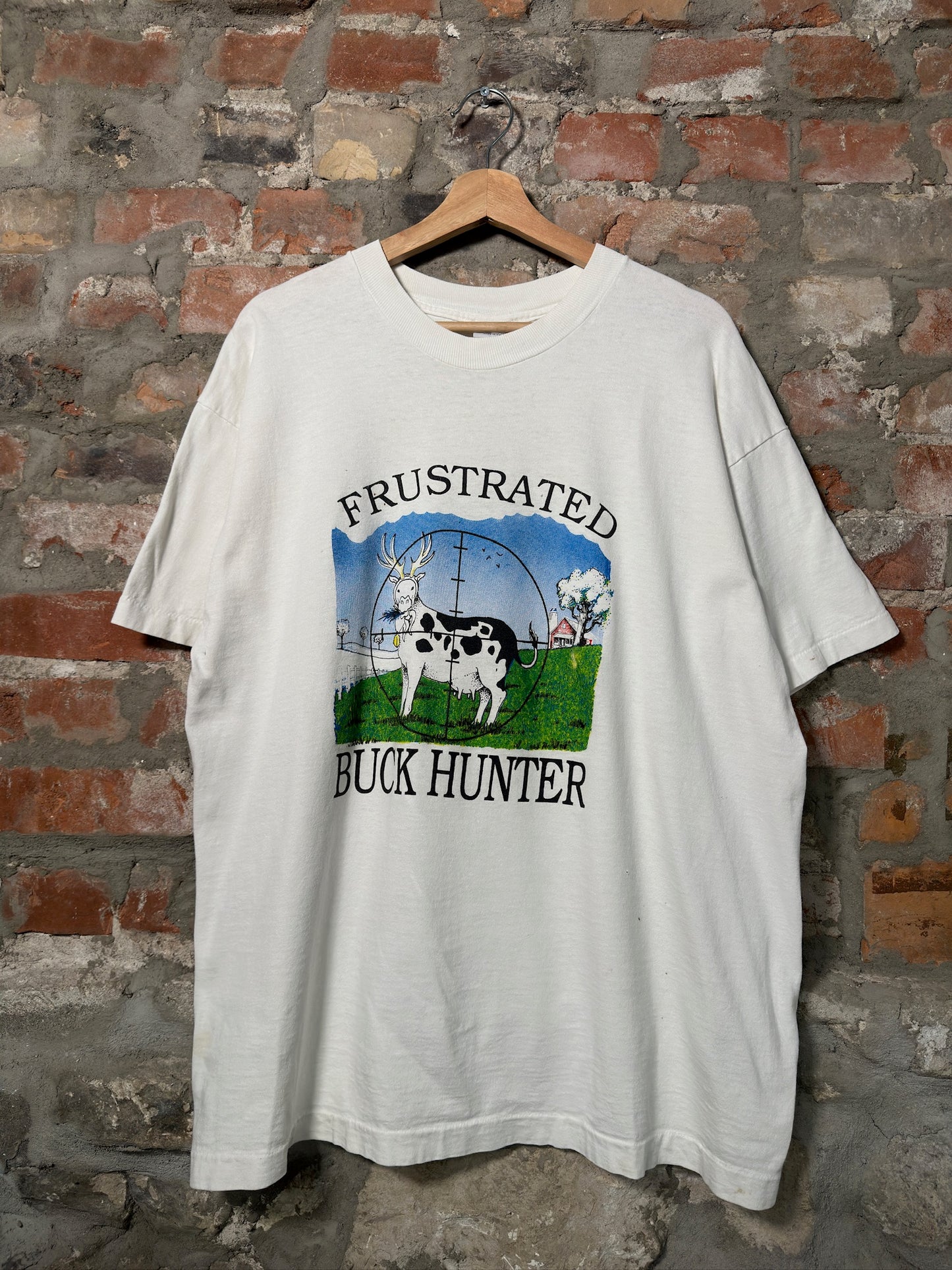 90s Frustrated Buck Hunter T-Shirt Sz XL