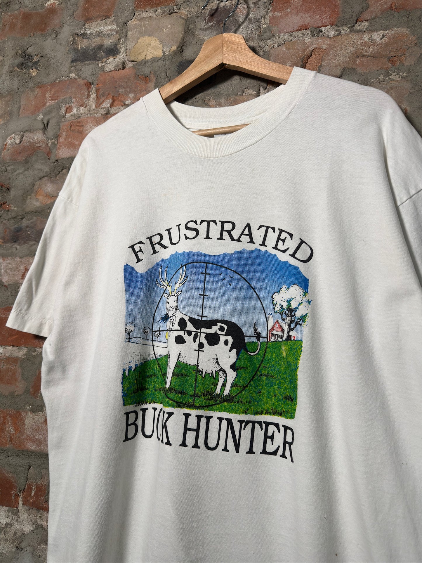 90s Frustrated Buck Hunter T-Shirt Sz XL