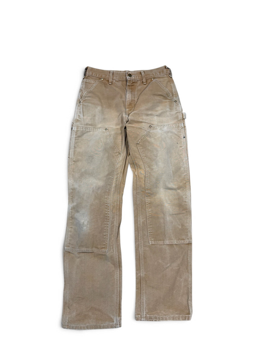 (30x32) Vintage 90s Carhartt Tan Double Knee Carpenter Pants