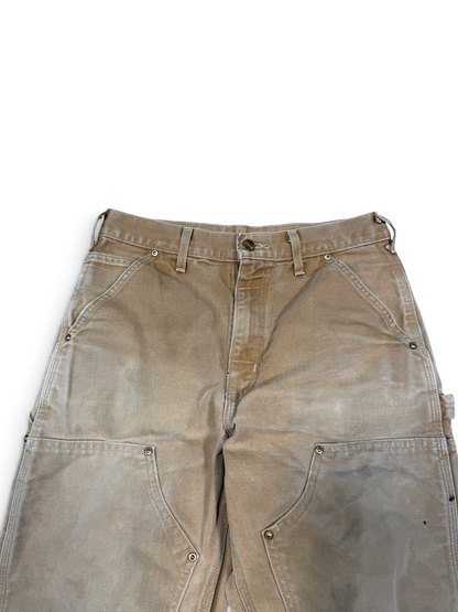 (30x32) Vintage 90s Carhartt Tan Double Knee Carpenter Pants