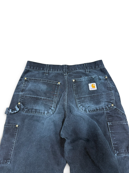 (32x32) Vintage 90s Carhartt Black Double Knee Carpenter Pants