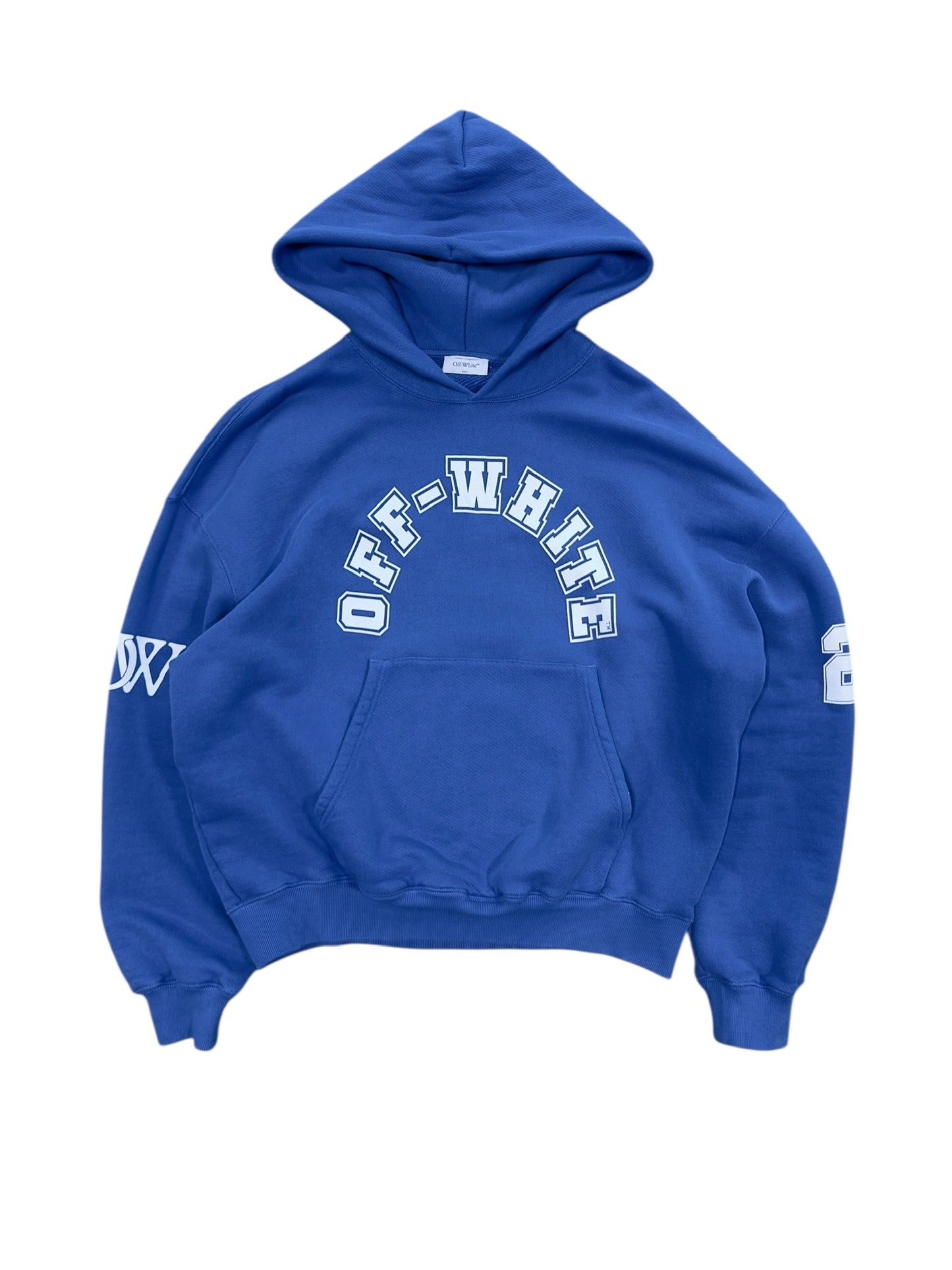 Off White Abloh Collection Hoodie Blue Sz M