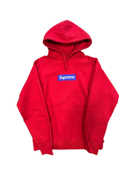 Supreme Purple On Red Box Logo Hoodie (FW17) Sz M