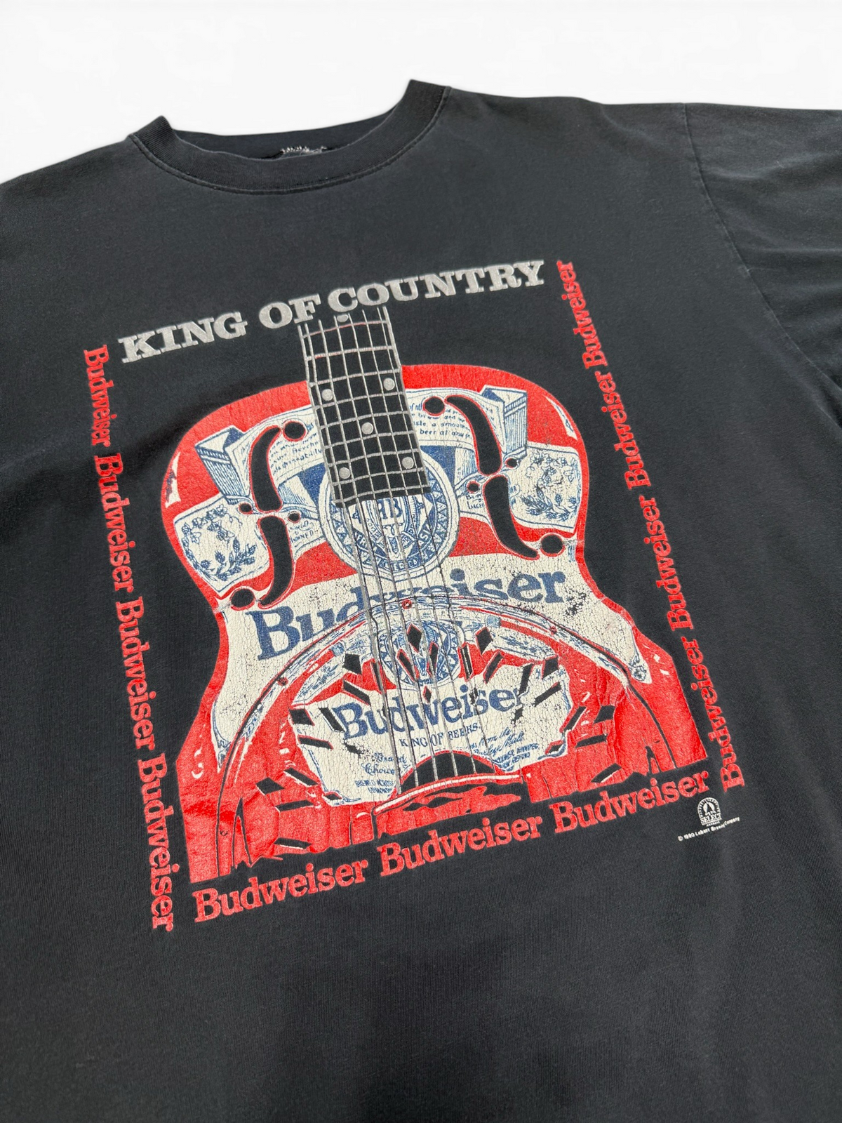 (XL) Vintage 1990 Budweiser Guitar Promo T-Shirt