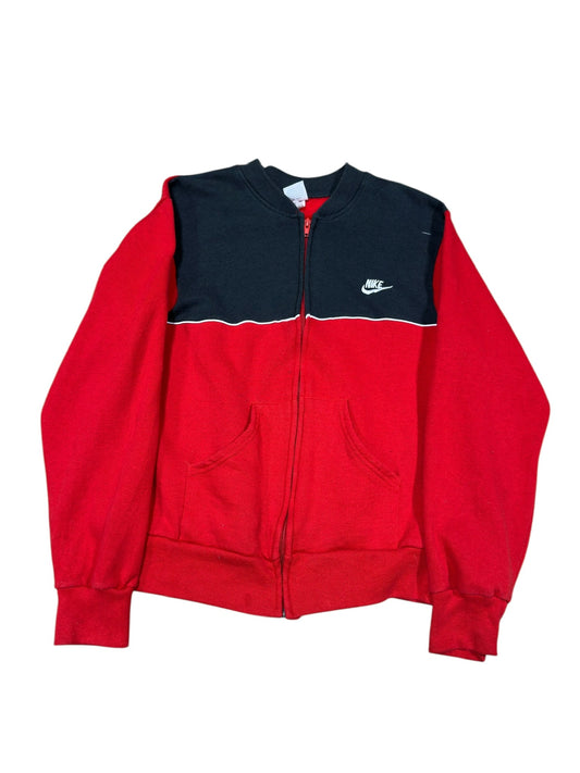 90s Nike Zip Up Sweater Red Sz M