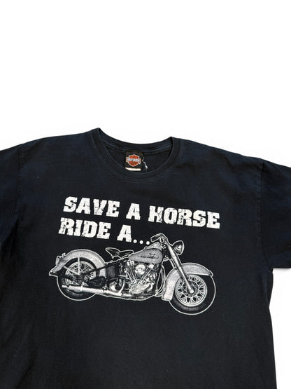 (L) Vintage 2008 Harley Davidson Save A Horse T-Shirt