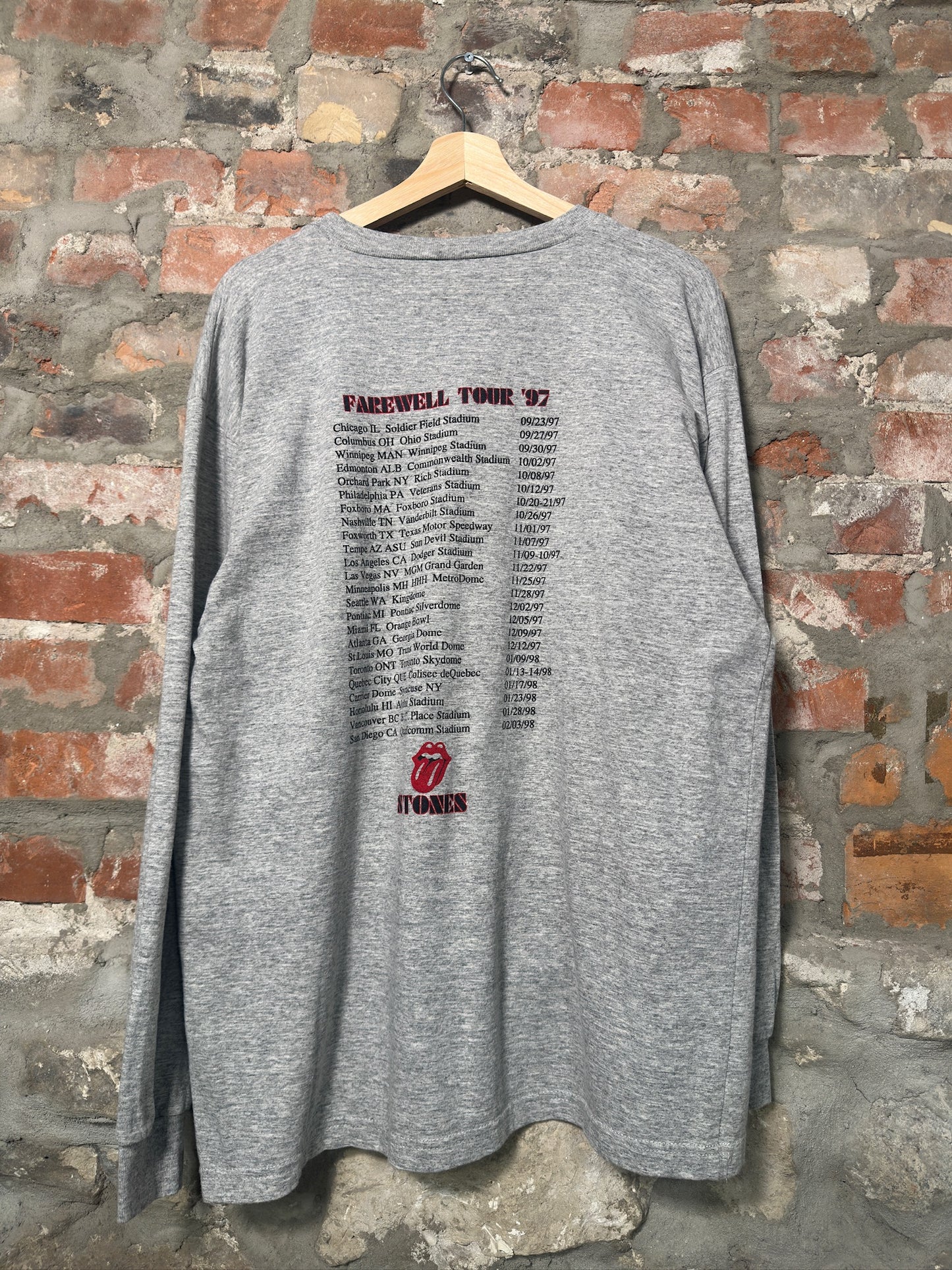97" Rolling Stones Farewell Tour Long Sleeve Sz L