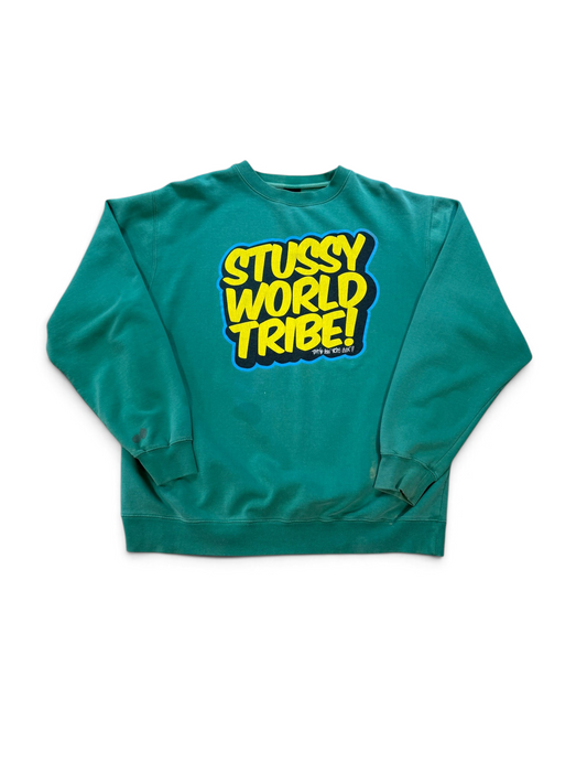 (L) Vintage 90s Stussy “World Tribe” Crewneck
