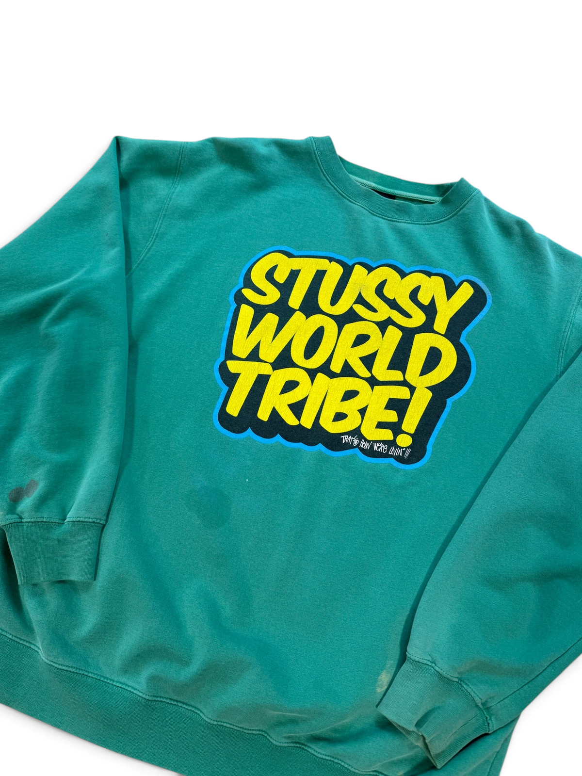 (L) Vintage 90s Stussy “World Tribe” Crewneck
