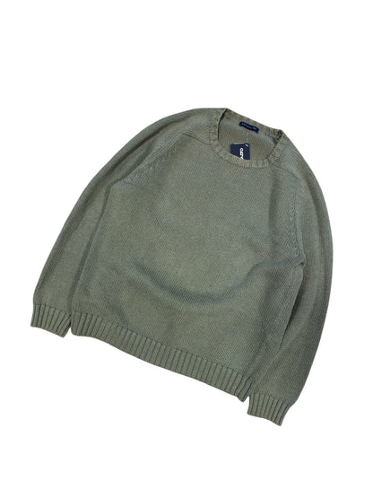 00s Lands End Sage Knit Sweater Sz L