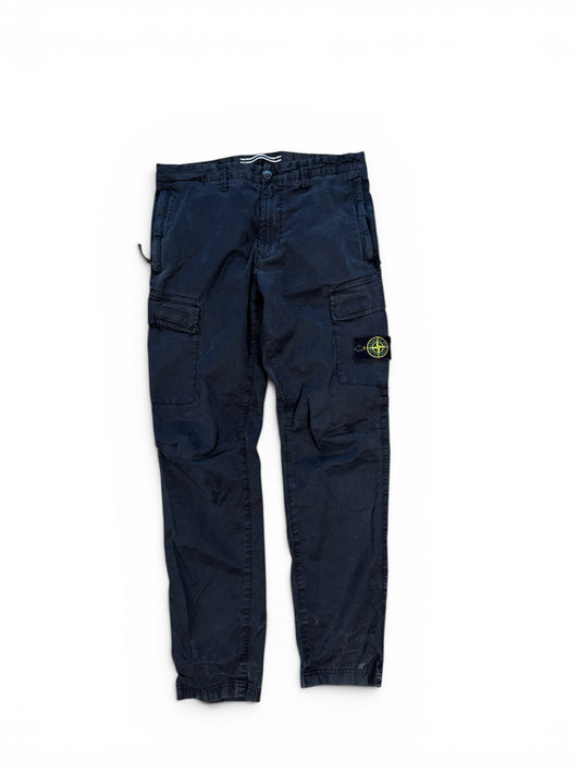 (32W) Stone Island Black Cargo Pants