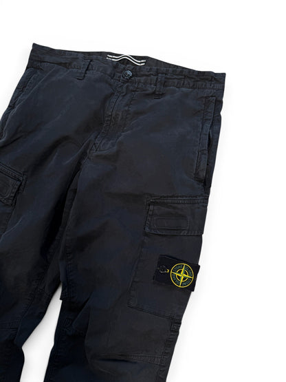 (32W) Stone Island Black Cargo Pants