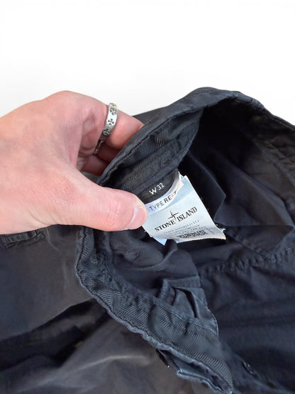 (32W) Stone Island Black Cargo Pants