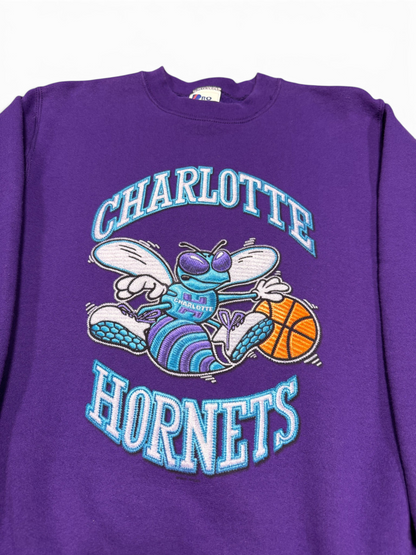 (S) Vintage 90s Charlotte Hornets Pro Player Sweatshirt