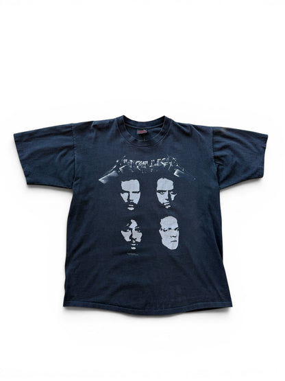 (XL) Vintage 1991 Metalica Faces Tour Historic Dates Tee