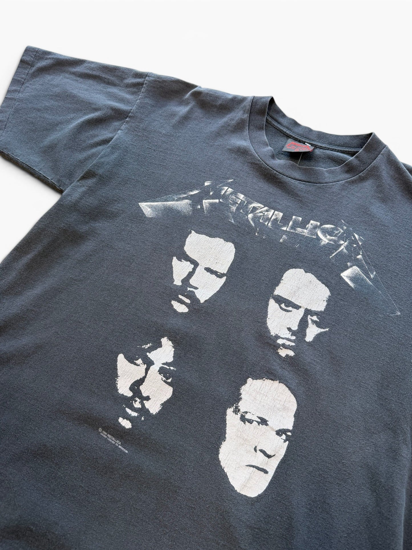 (XL) Vintage 1991 Metalica Faces Tour Historic Dates Tee