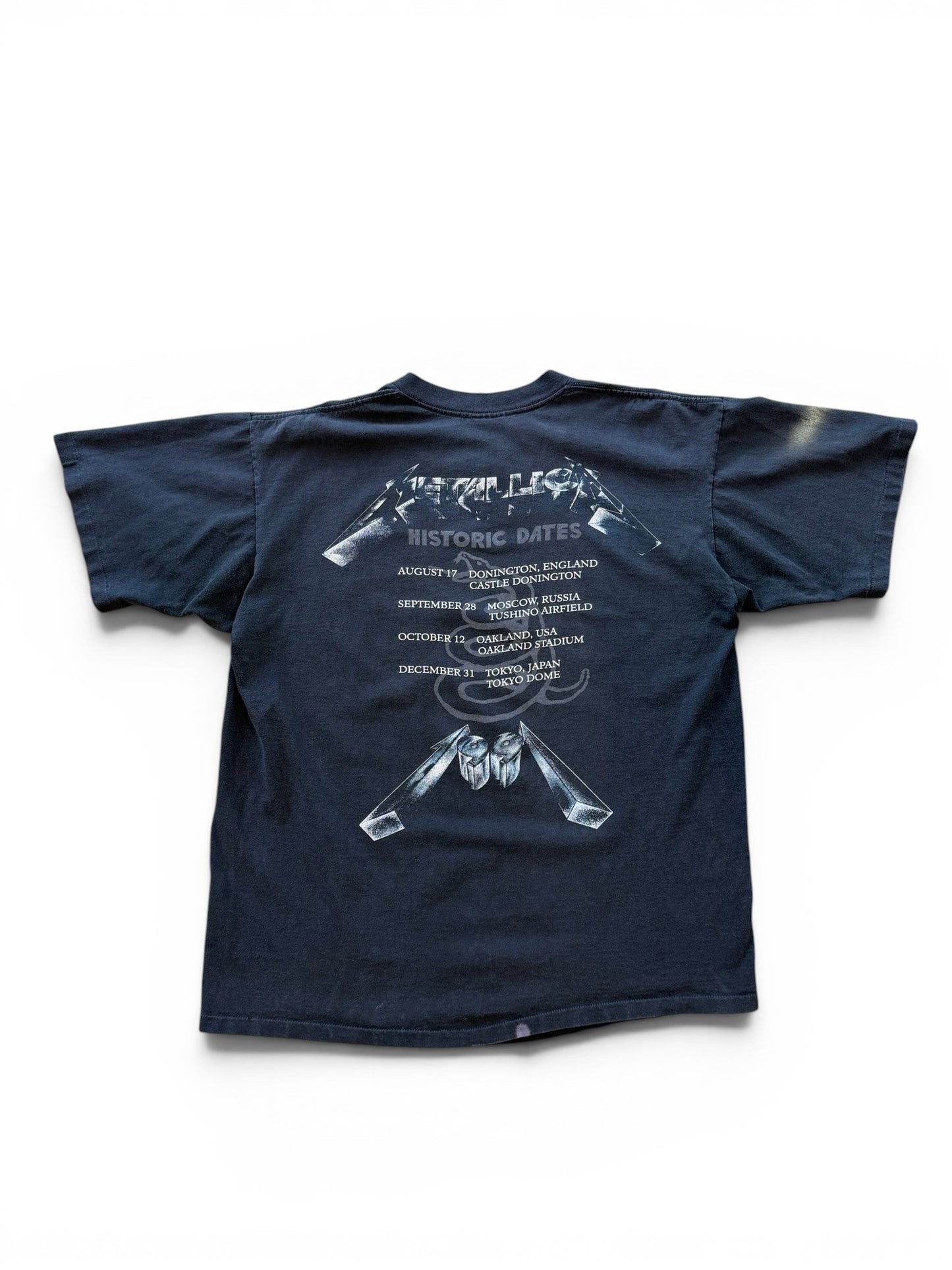 (XL) Vintage 1991 Metalica Faces Tour Historic Dates Tee