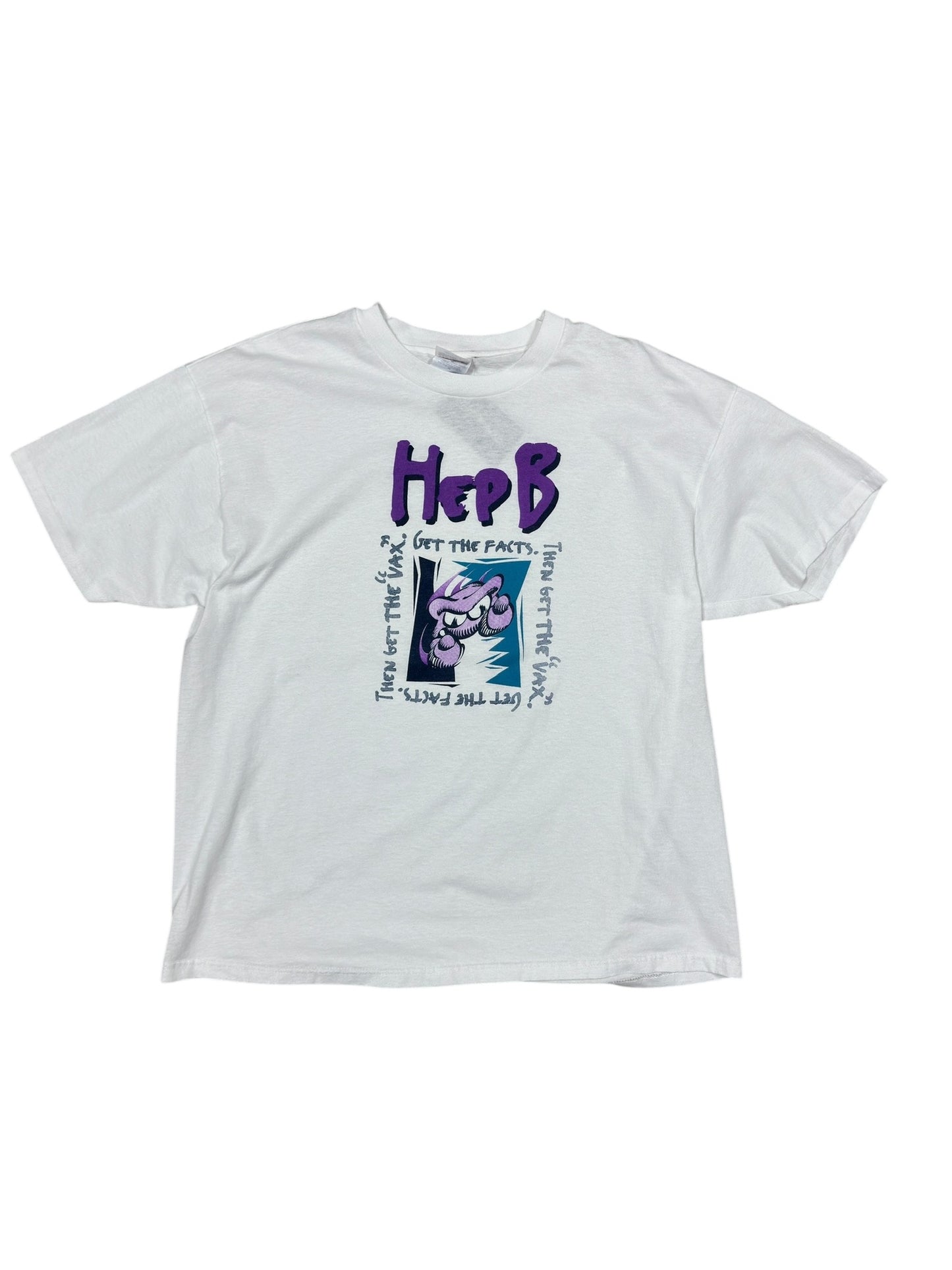 Vtg Hep B Get The Facts Promo Tee Sz XL