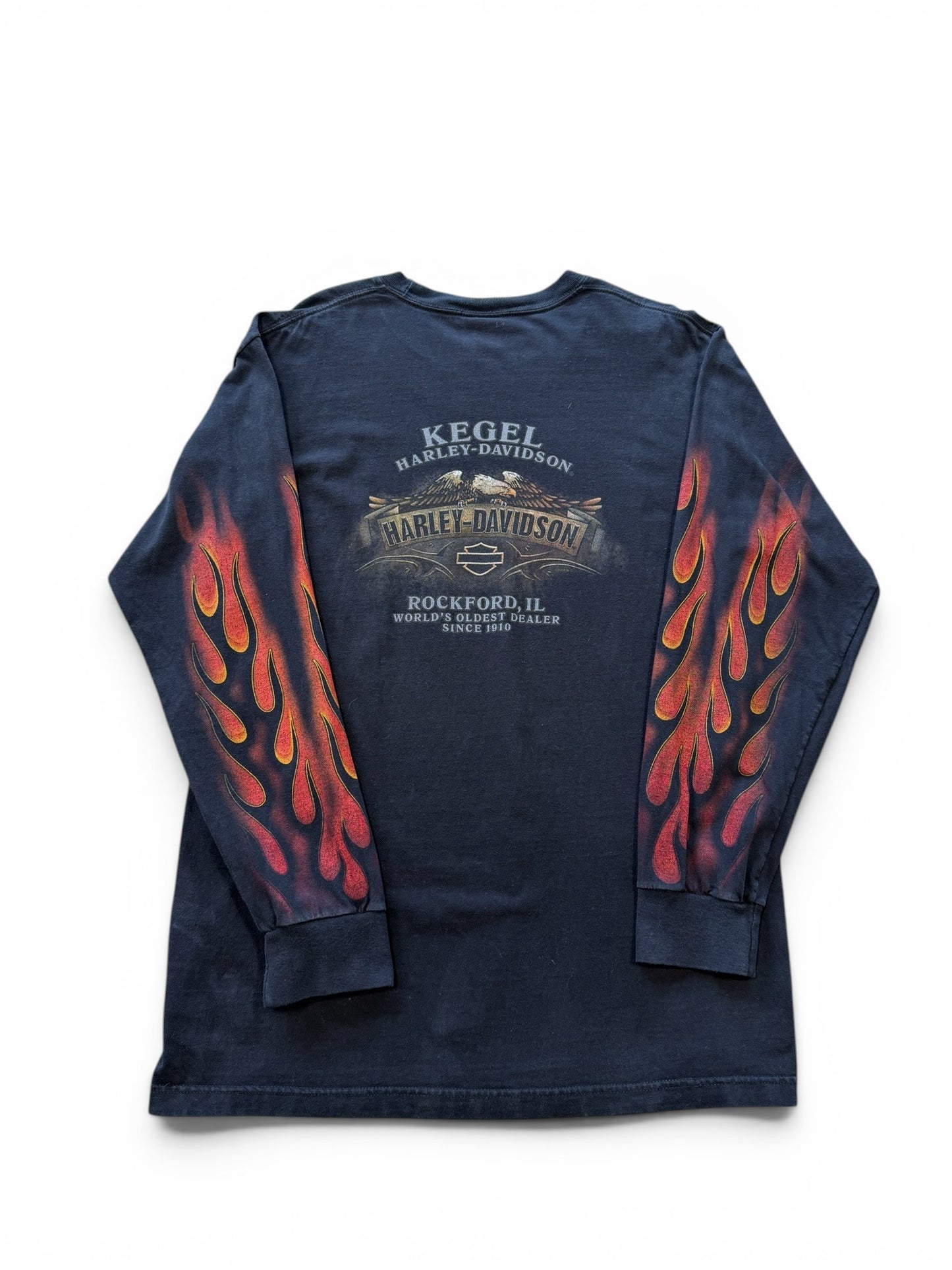 (XL) Vintage 2006 Harley Davidson Flame Kegel LS Shirt