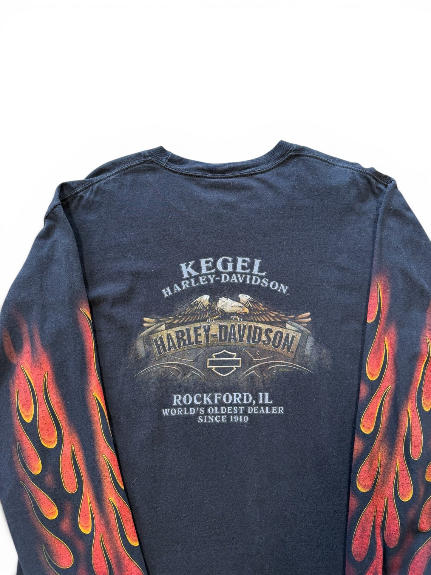 (XL) Vintage 2006 Harley Davidson Flame Kegel LS Shirt