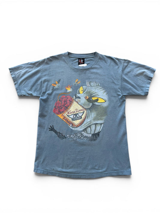 (L) Vintage 1997 Aerosmith Nine Lives Distressed Tour Tee