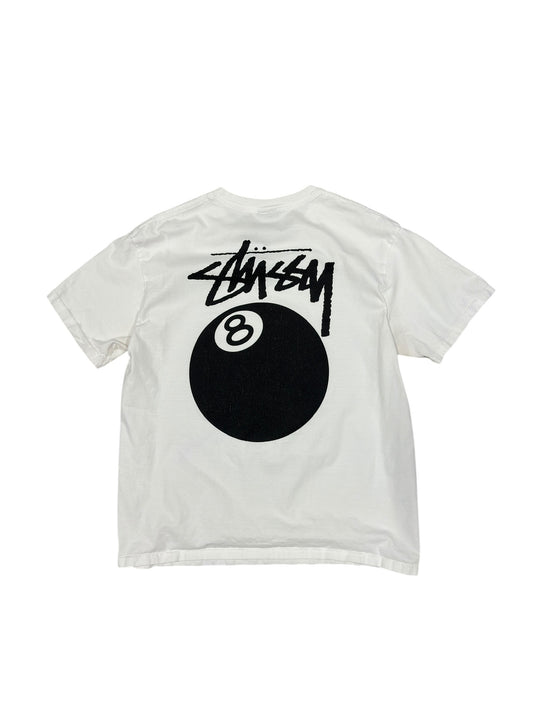 Stussy 8 Ball Tee White Sz M