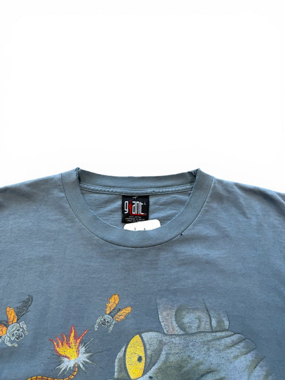 (L) Vintage 1997 Aerosmith Nine Lives Distressed Tour Tee
