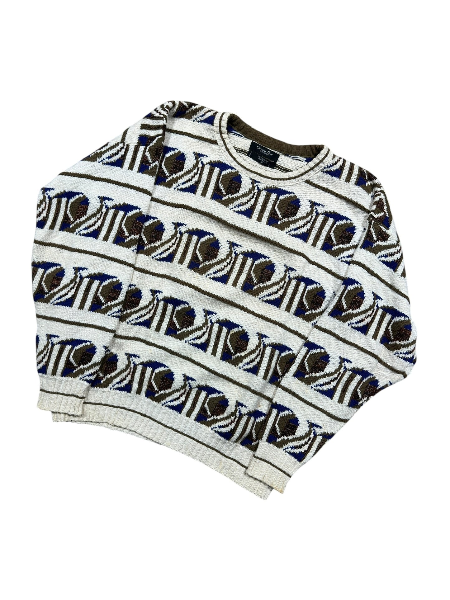 90s Christian Dior Knit Sweater Sz M