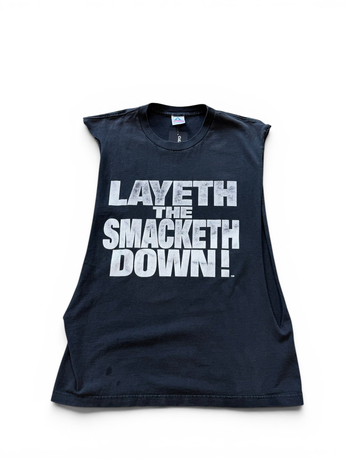 (L) Vintage 1998 WWF The Rock Candyass Cutoff Tee