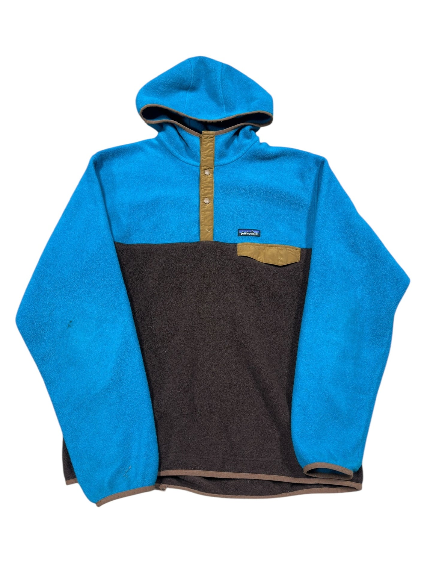 90s Patagonia Synchilla Button Up Hooded Fleece Sz XL