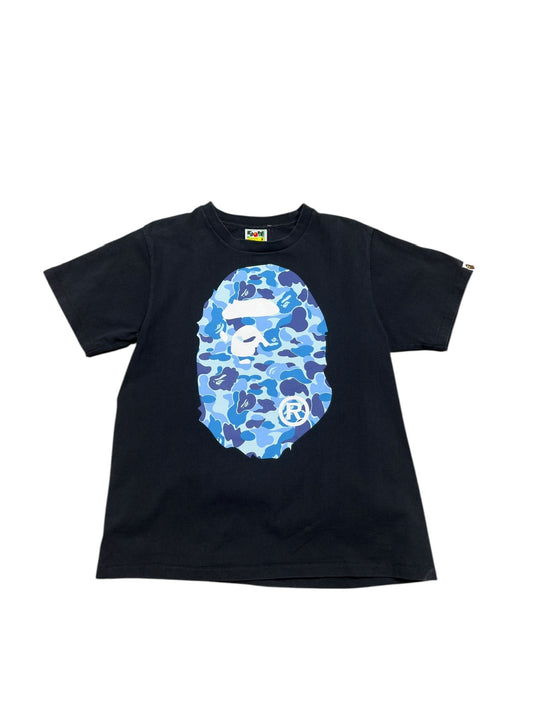 Bape Blue Camo Ape Tee Black Sz M