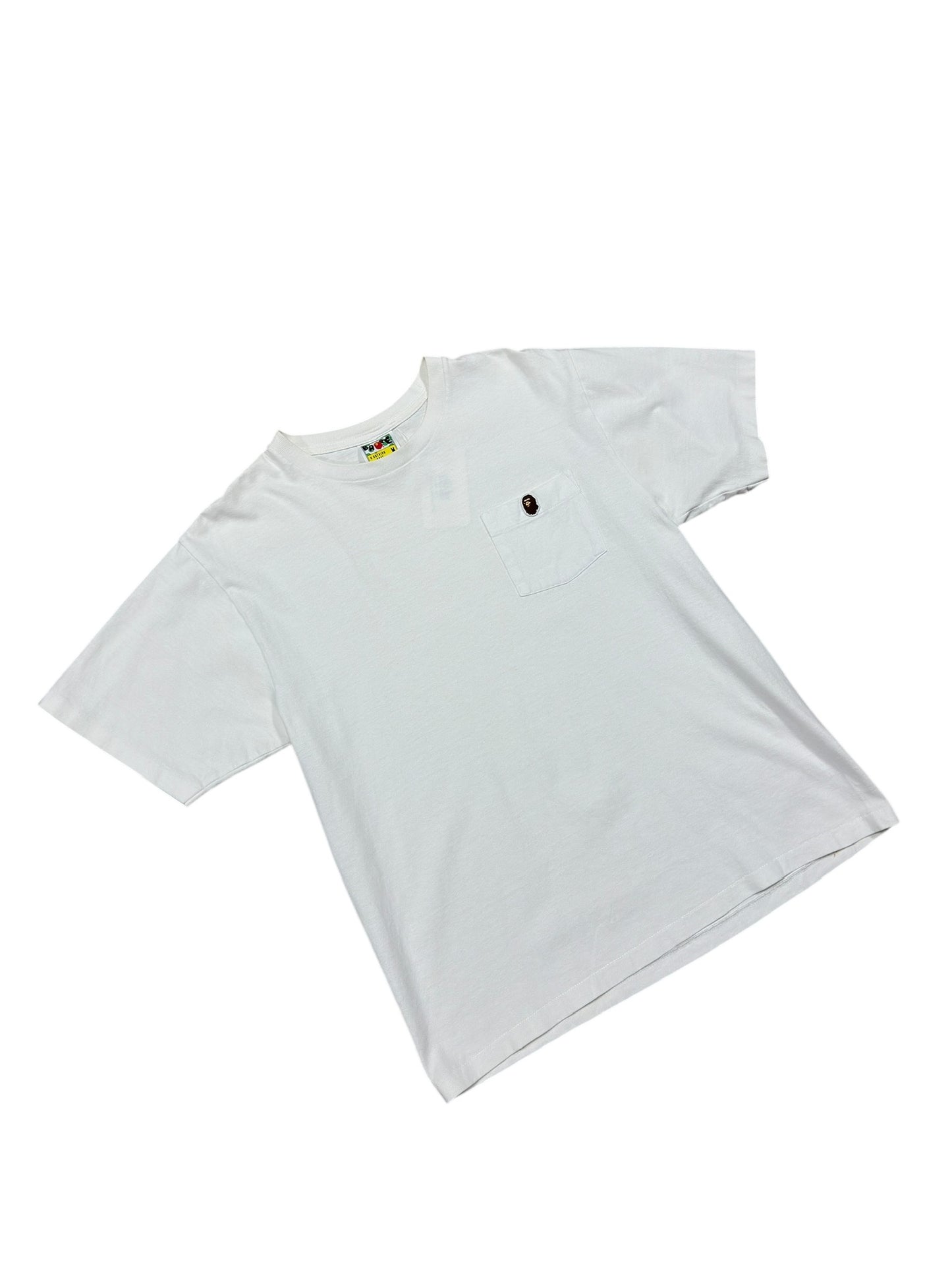 Bape Pocket Tee White Sz M