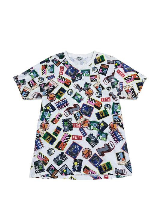 Kenzo Stamps All Over Print Tee Sz L