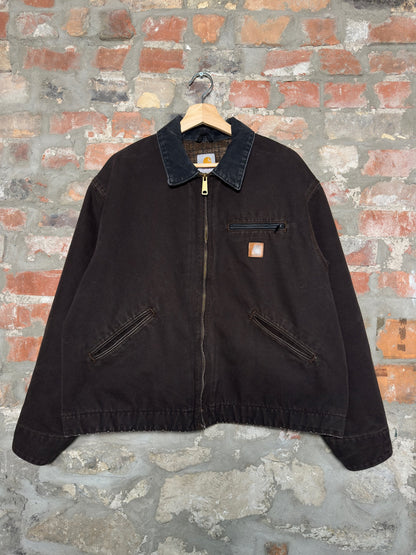 Vtg Carhartt Detroit Jacket Brown Sz XL