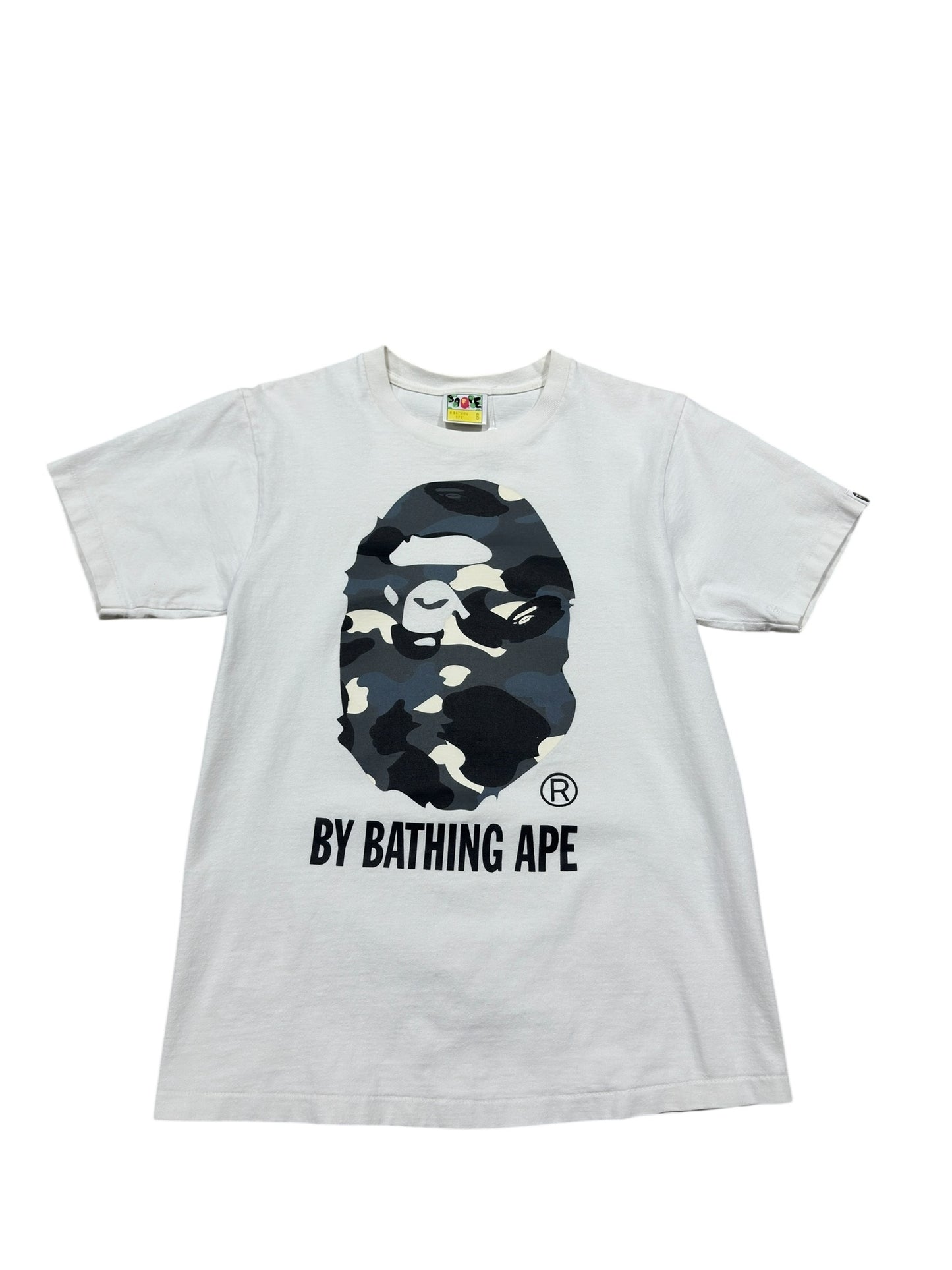 Bape Big Head Grey Ape Tee White Sz S