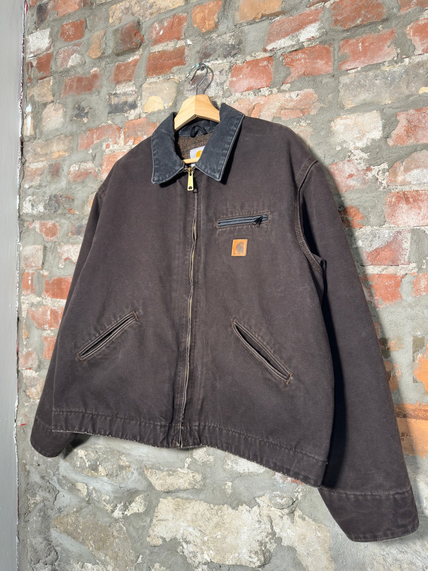 Vtg Carhartt Detroit Jacket Brown Sz XL