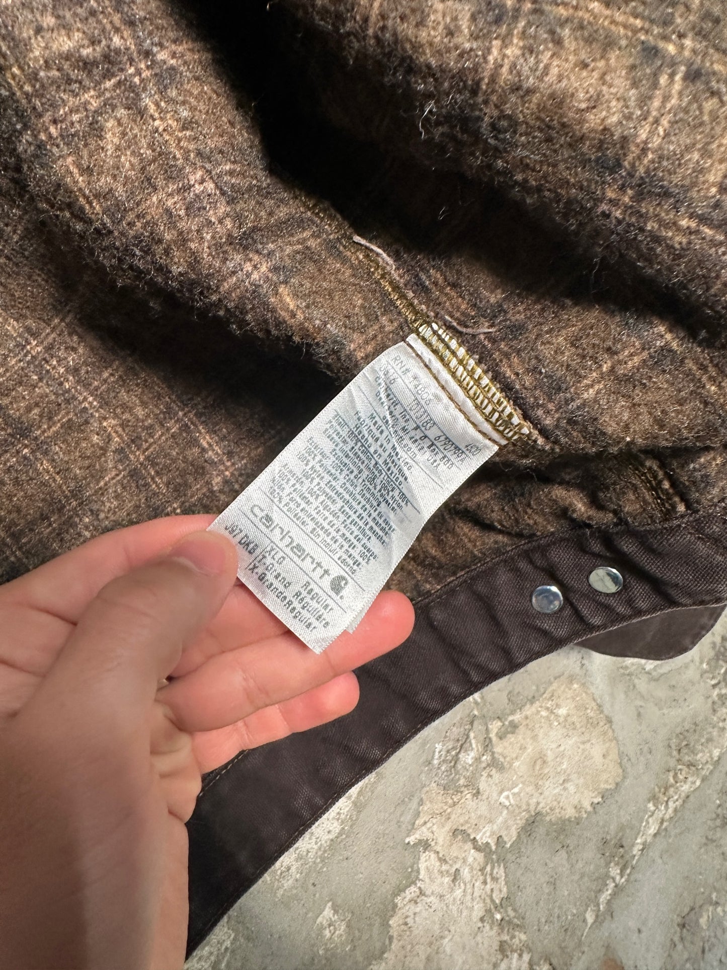 Vtg Carhartt Detroit Jacket Brown Sz XL