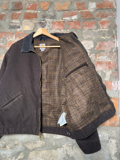 Vtg Carhartt Detroit Jacket Brown Sz XL